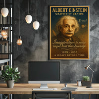 Albert Einstein Gravity of Genius Poster