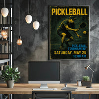 Pickleball Tournament Energy Sports Poster PosterGoat