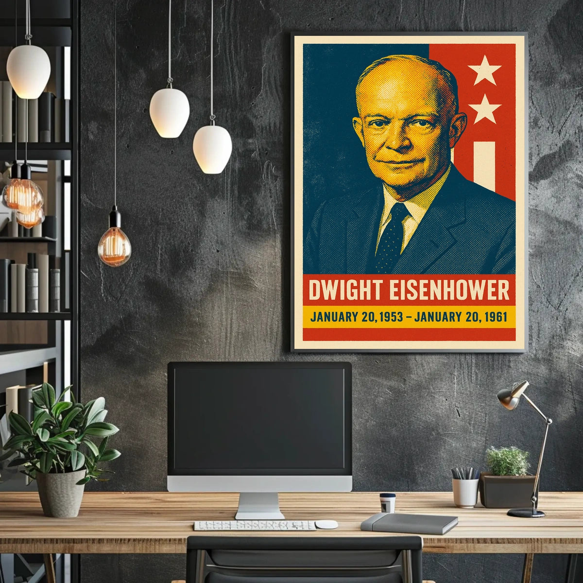 Eisenhower Presidency Retro Pop Art Poster