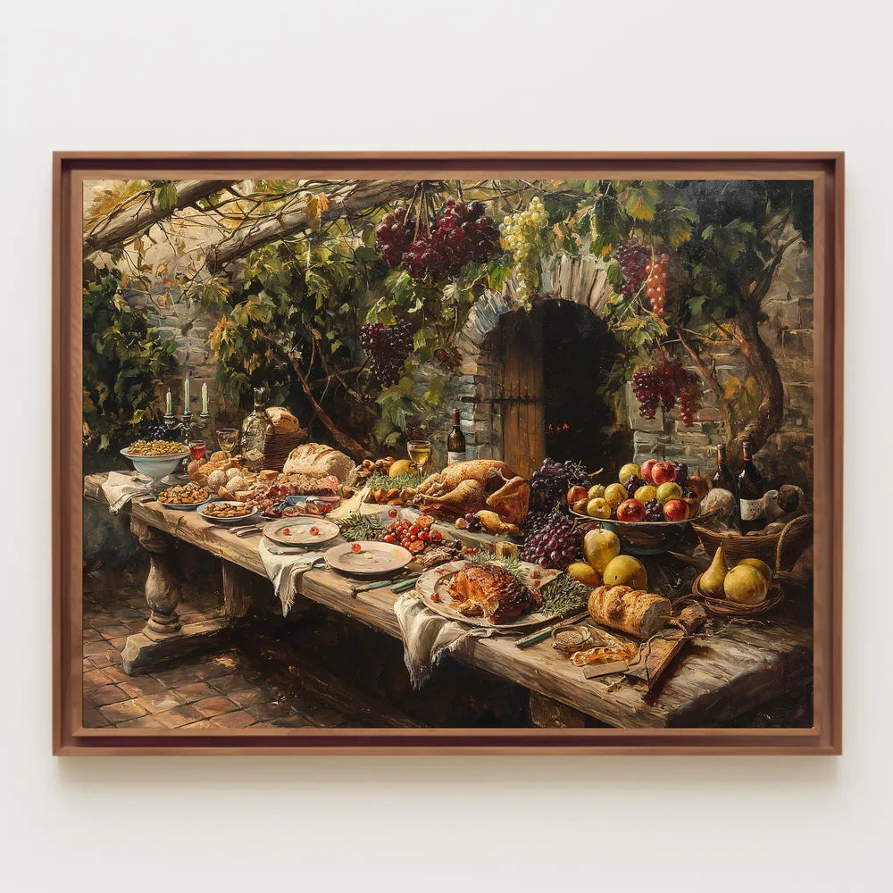 Mediterranean Feast: Rustic Celebration Art Poster