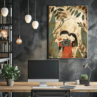 Vintage Adventure Landscape Art Deco Style Poster