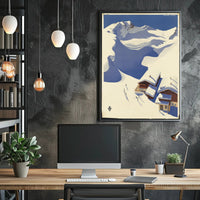 Vivid Vintage Ski Adventure in Austria Travel Poster PosterGoat