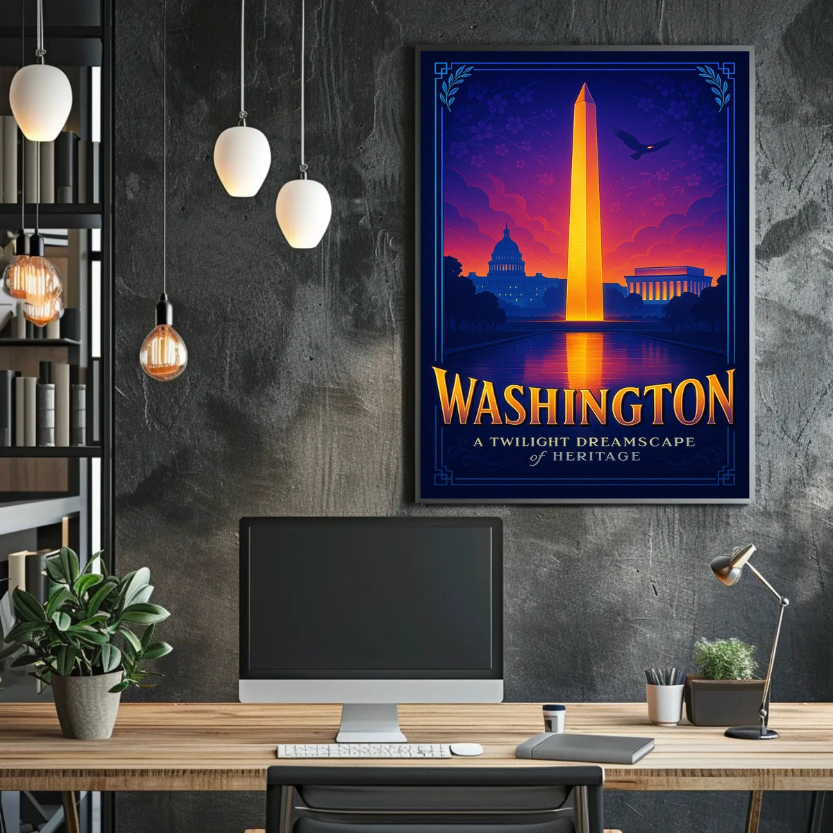 Washington A Twilight Dreamscape Poster
