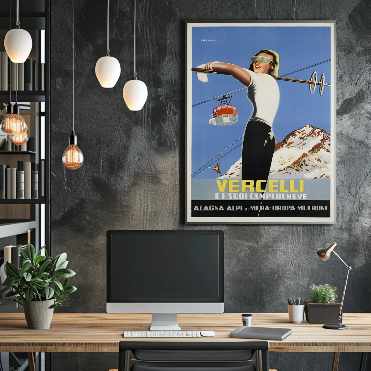 Vercelli Ski Resorts Poster
