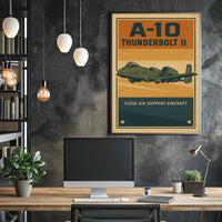 A-10 Thunderbolt II Retro Design Military Recruitment Poster