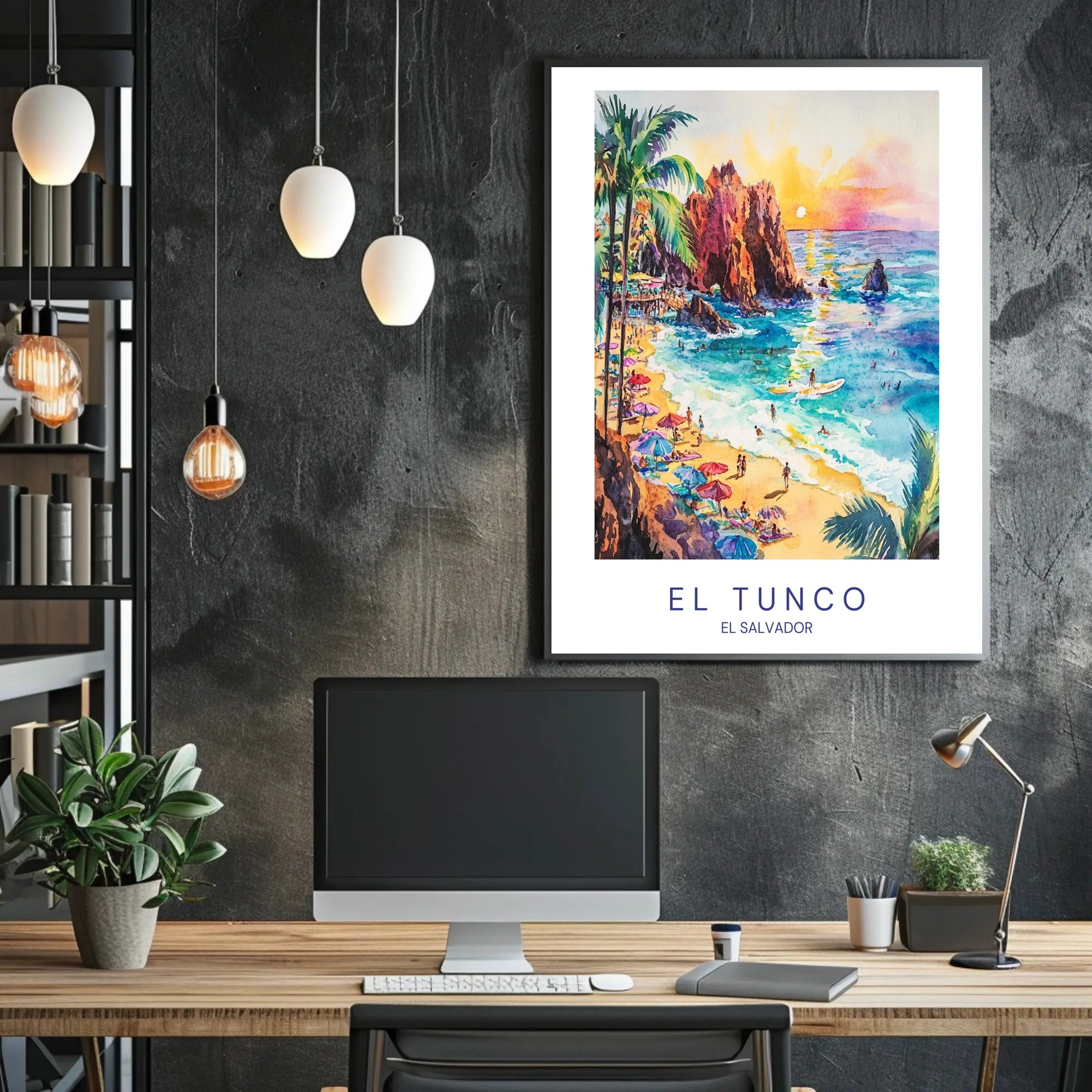 El Tunco Beach Paradise Poster PosterGoat