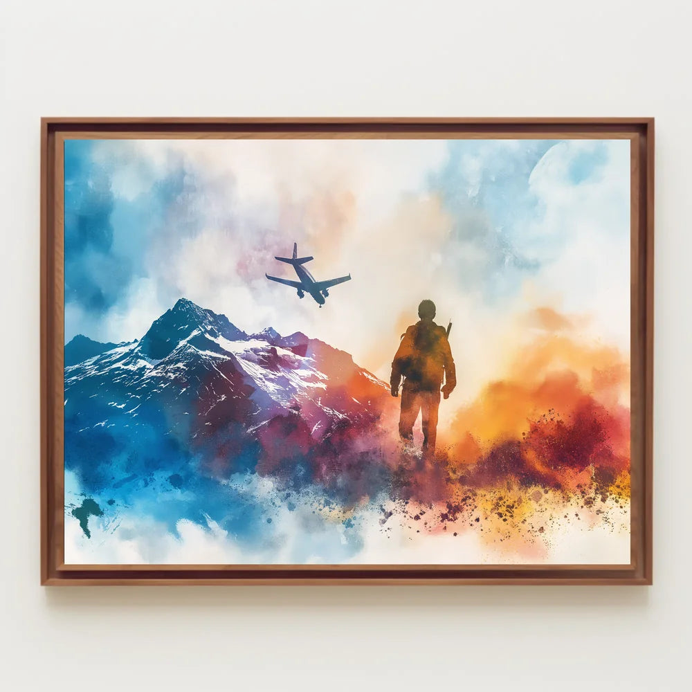 Adventure Awaits: Vibrant Mountain Journey Poster