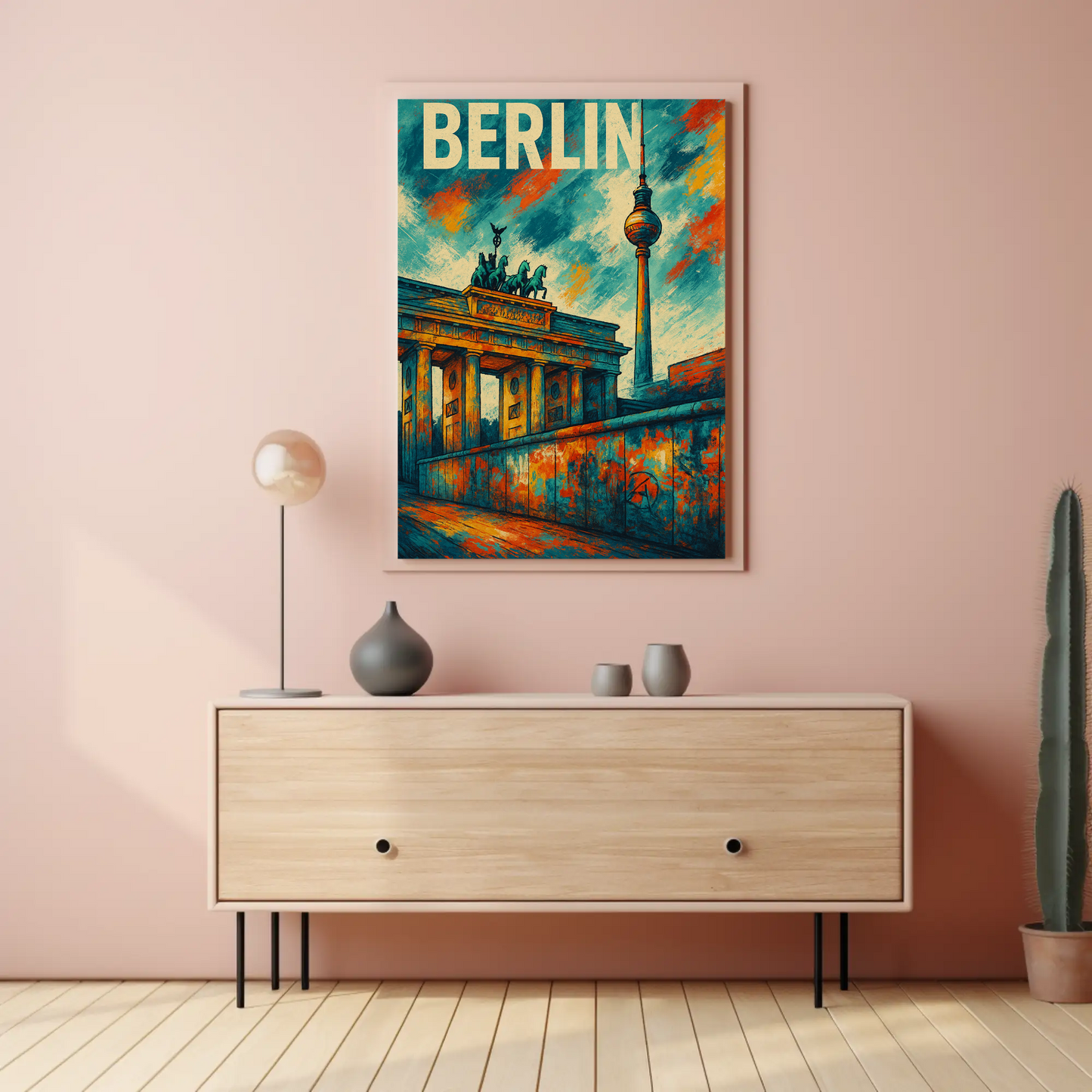 Berlin Landmark Urban Edge Travel Poster