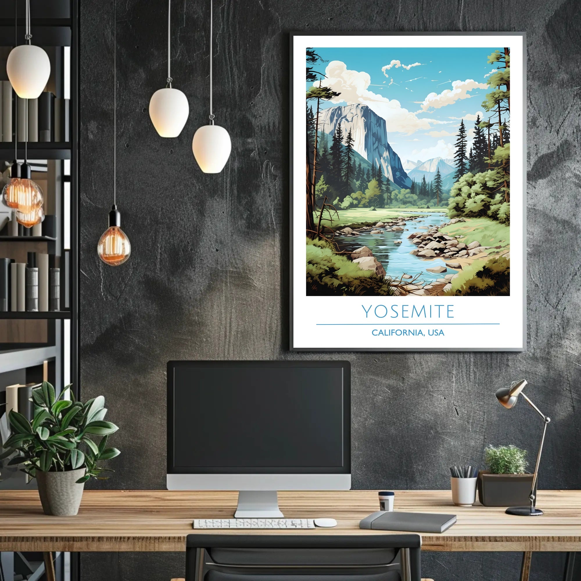 Yosemite National Park Landscape Poster
