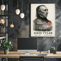 John Tyler 10th President of the United States Reflections Poster