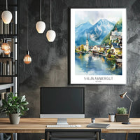 Salzkammergut Lakeside Charm Travel Poster PosterGoat