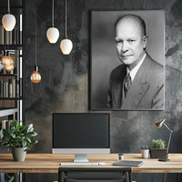 Formal Black and White Portrait – Dwight D. Eisenhower Poster