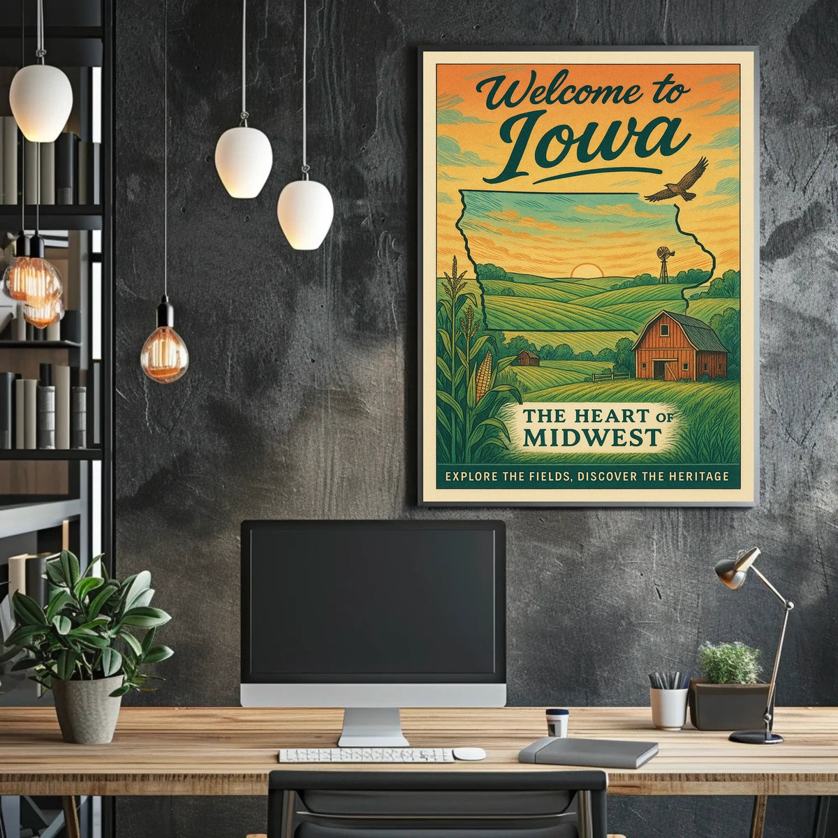 Welcome to Iowa The Heart of the Midwest Poster