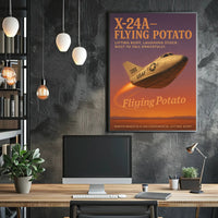 Flying Potato Experimental Aviation Humor Futuristic Sci-Fi Poster