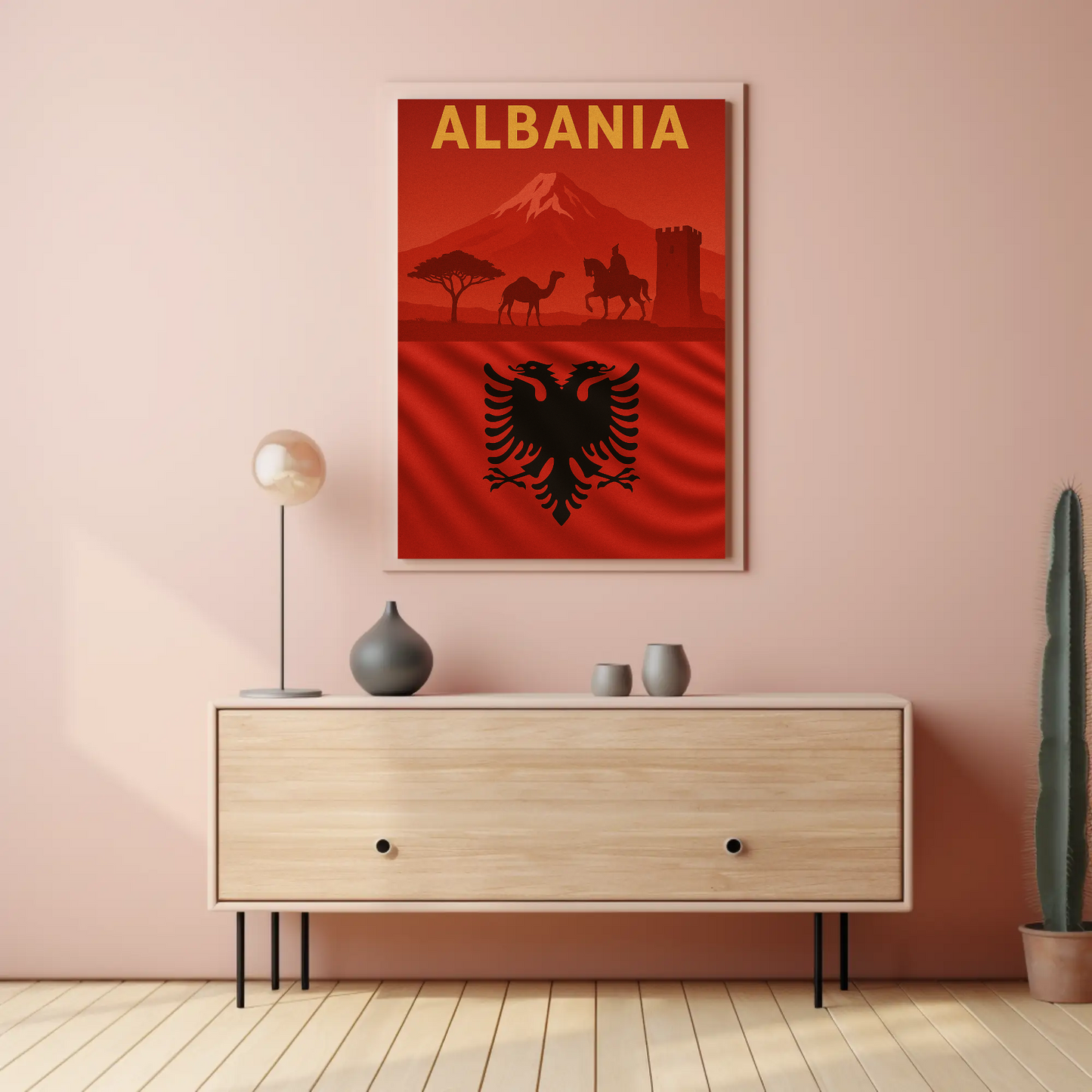 Albania's Historic Splendor Captured in Travel Poster