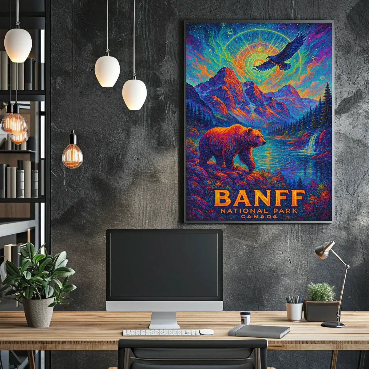 Banff Wilderness Dreamscape: Surreal Nature Art Poster
