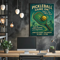 Pickleball Game On Poster