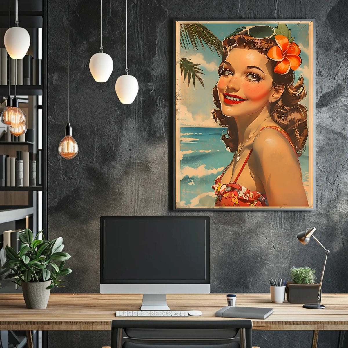 Vintage Beach Beauty Poster