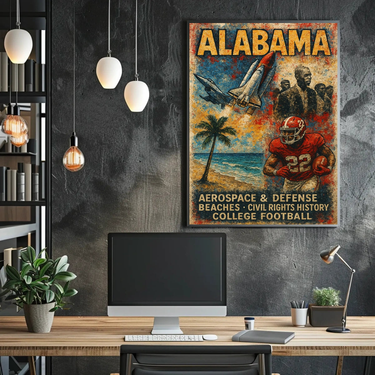 Alabama A Tapestry of Heritage and Progress Poster