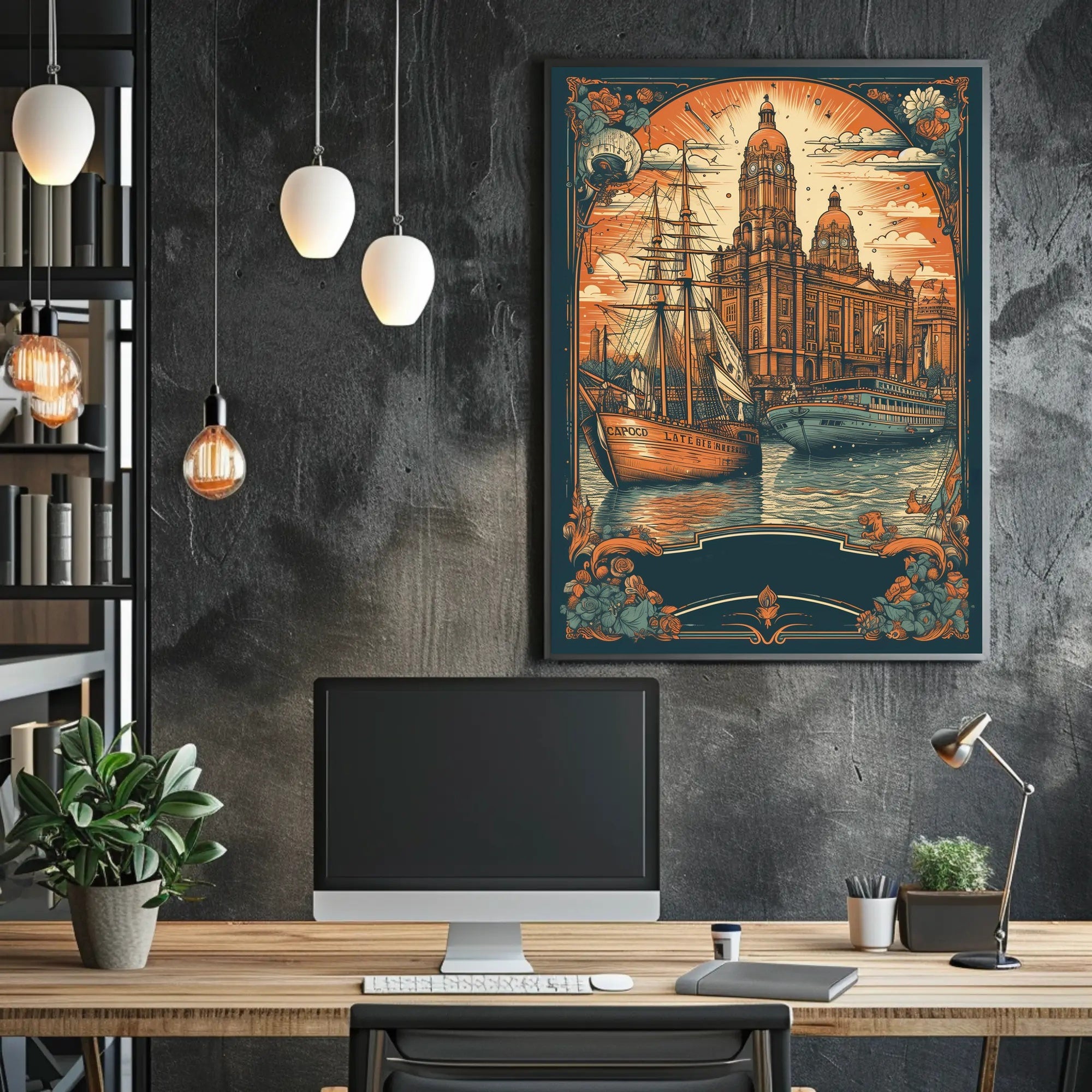 Vintage Maritime Illustration Poster