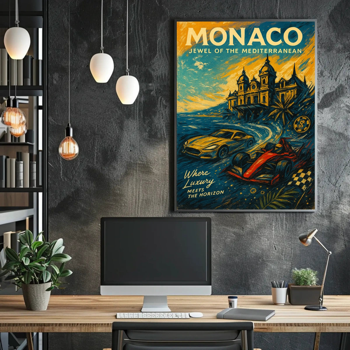 Monaco Jewel of the Mediterranean Poster