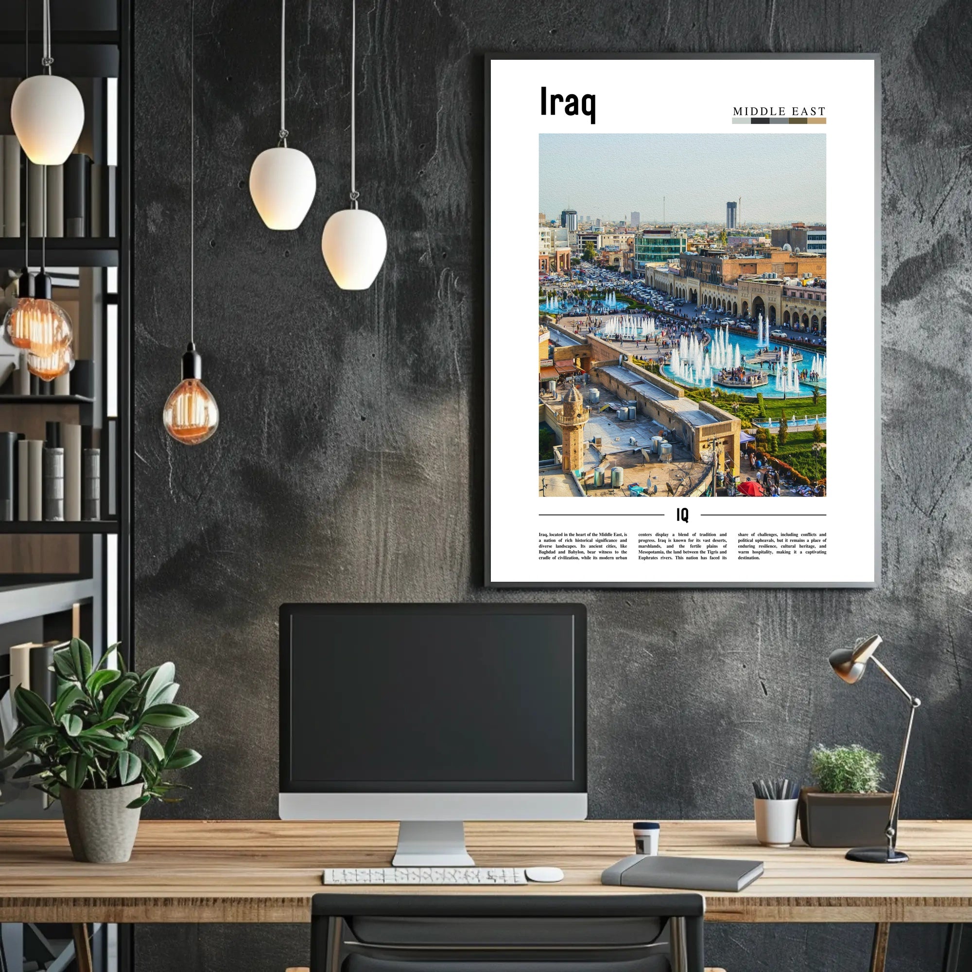 Iraq Urban Landscape Blend: Cultural or Heritage Poster PosterGoat