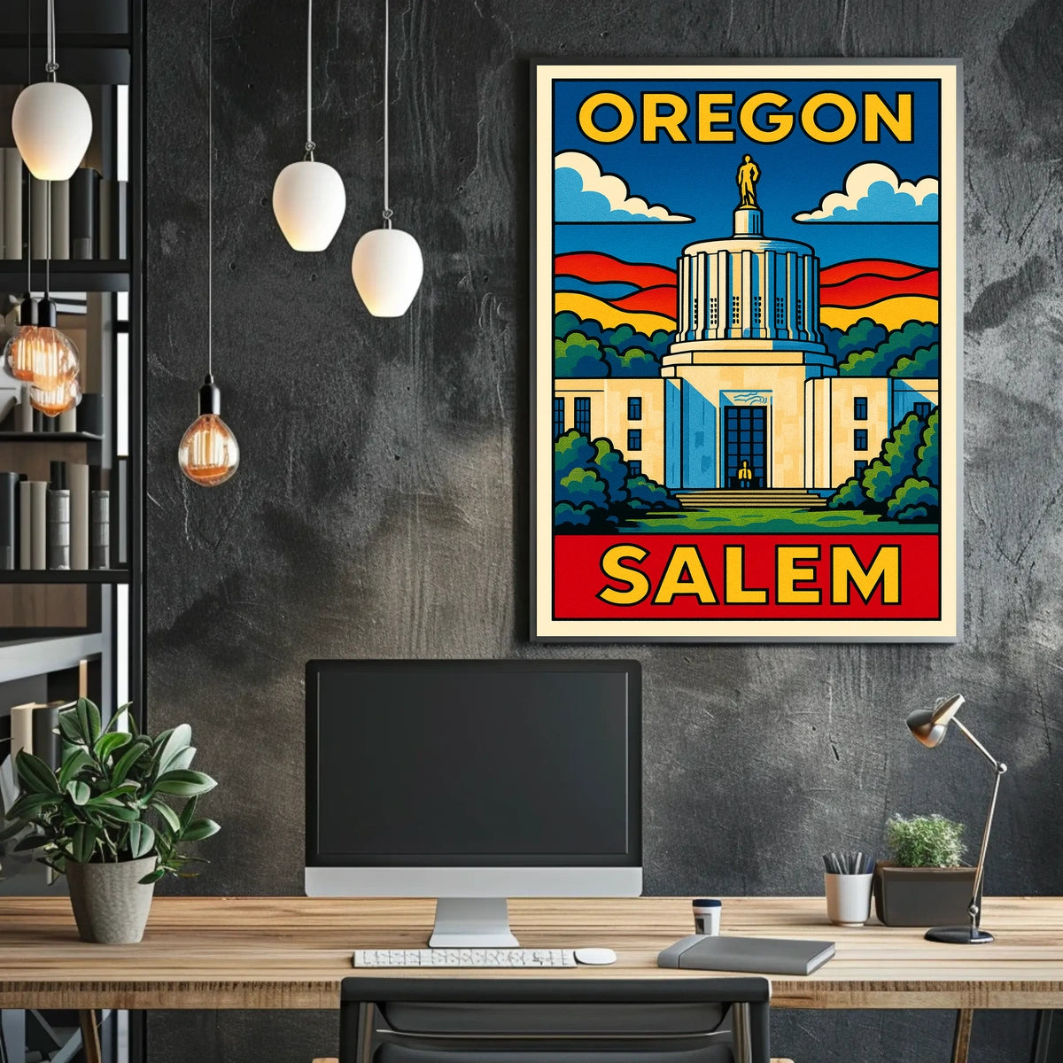 Salem Oregon State Capitol Poster