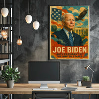 Joe Biden 46th President of the United States Layered Digital Collage Poster