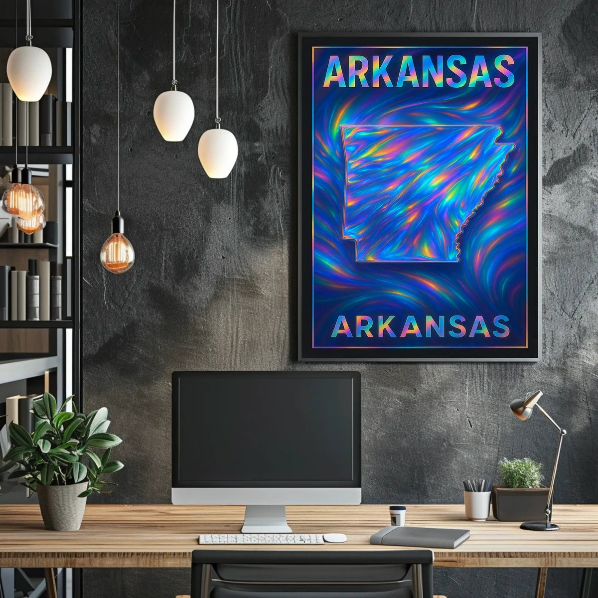 Arkansas In Vibrant Colors Poster