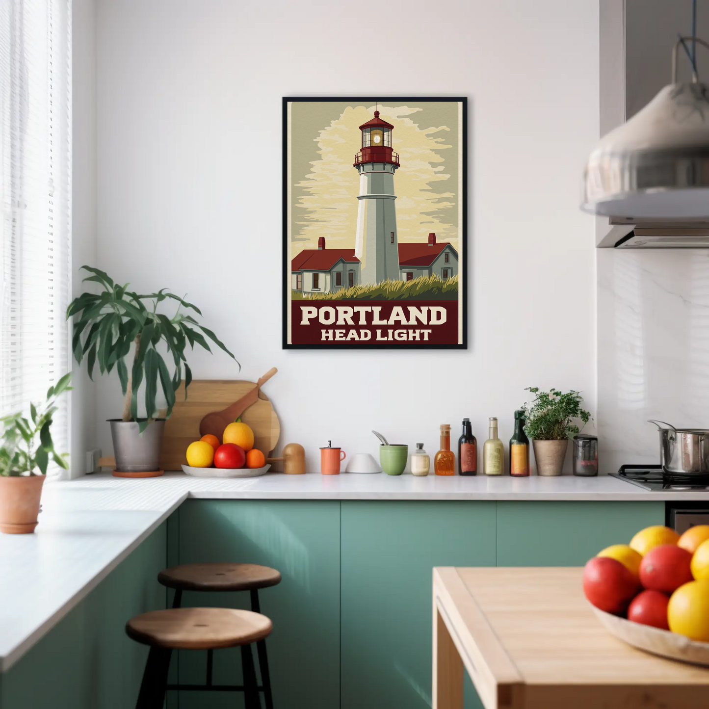 Portland Head Light - Maine Vintage Travel Poster