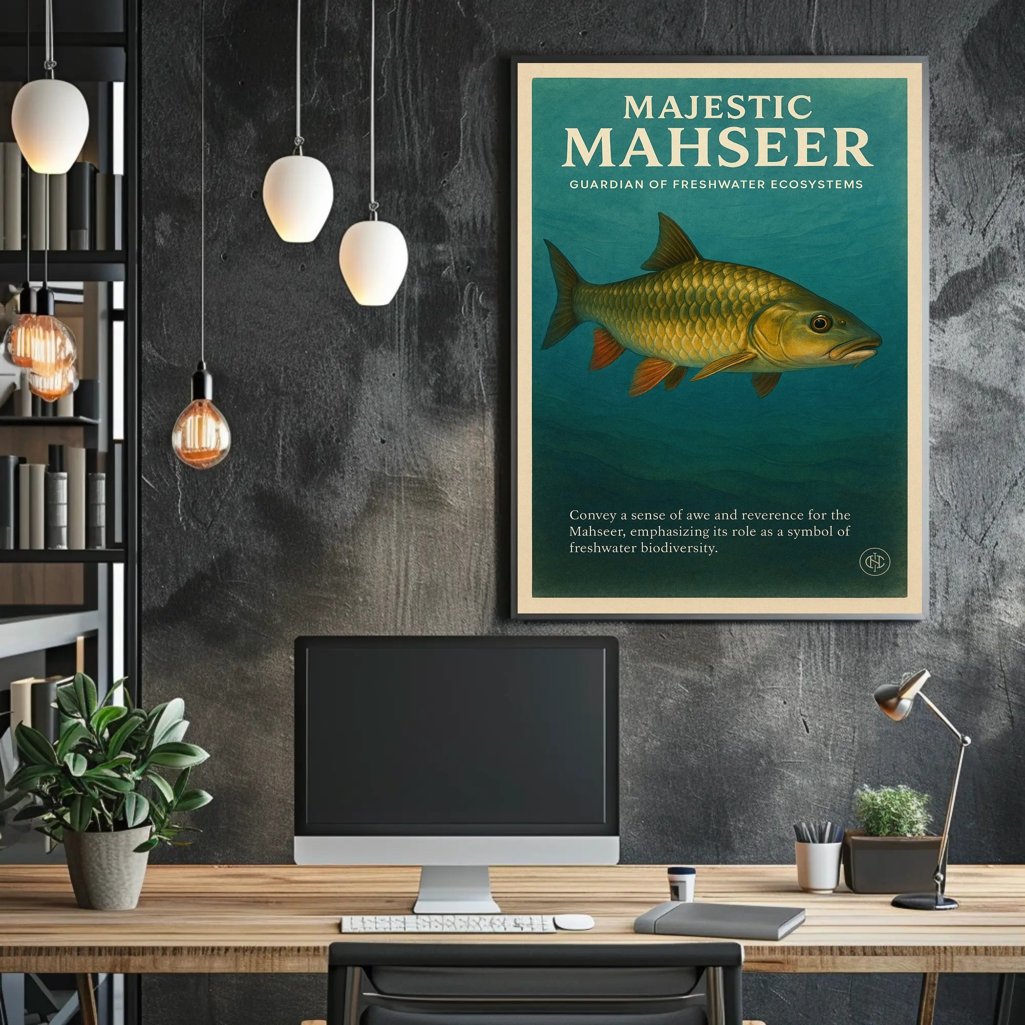 Majestic Mahseer Poster PosterGoat