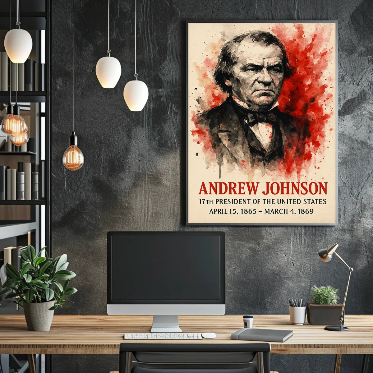 Andrew Johnson Portrait Historical or Presidential Poster