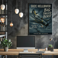 Curtiss SB2C Helldiver Military WWII Poster