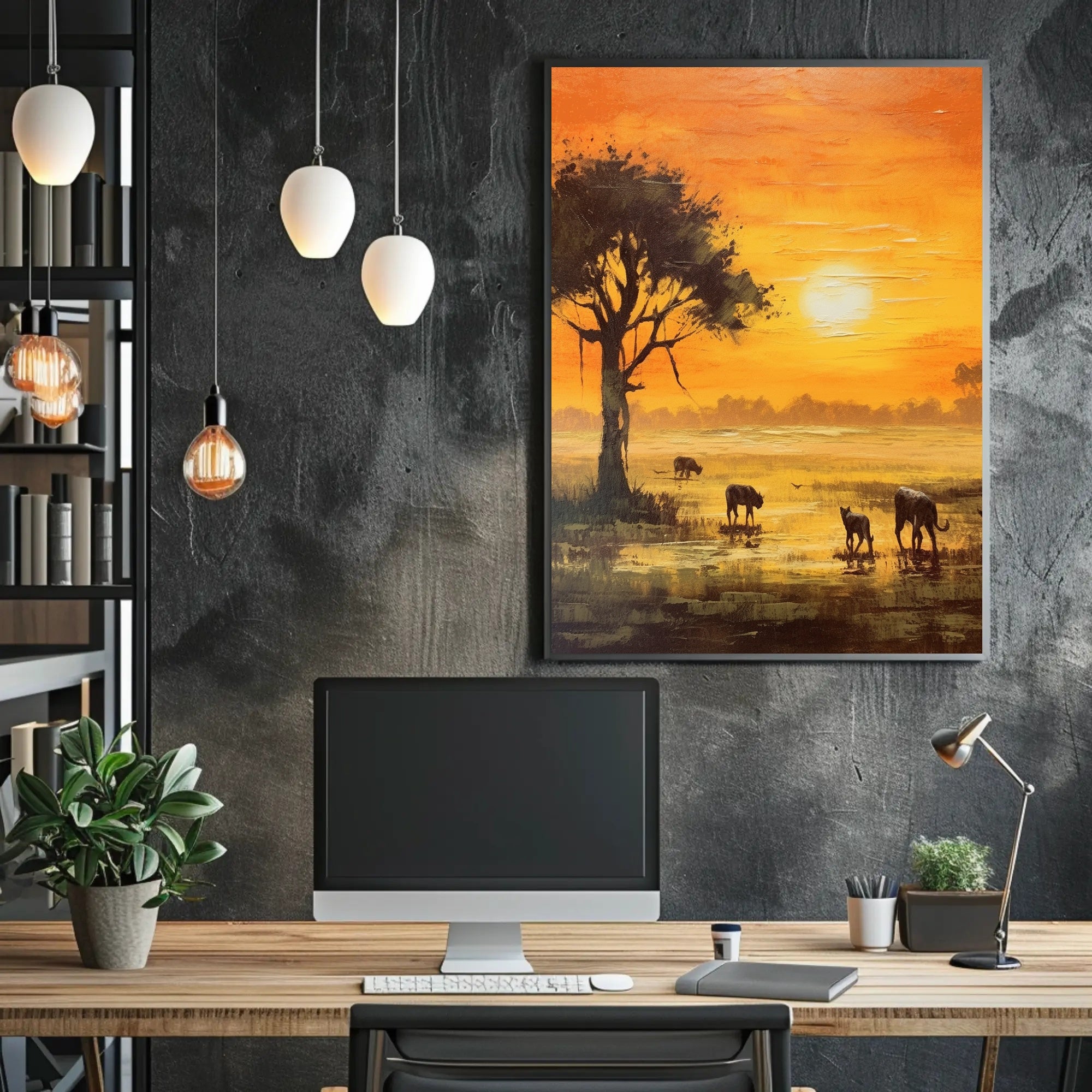 Sunset Serengeti Poster