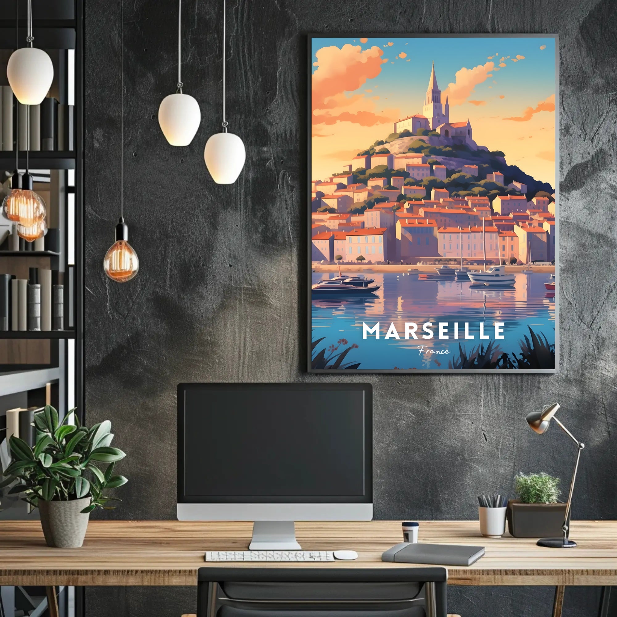 Marseille Notre-Dame de la Garde Travel Poster