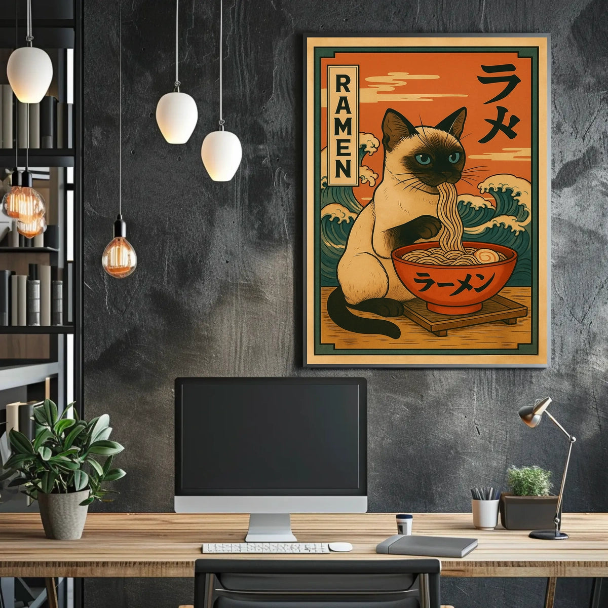 Ramen Cat Delight Poster