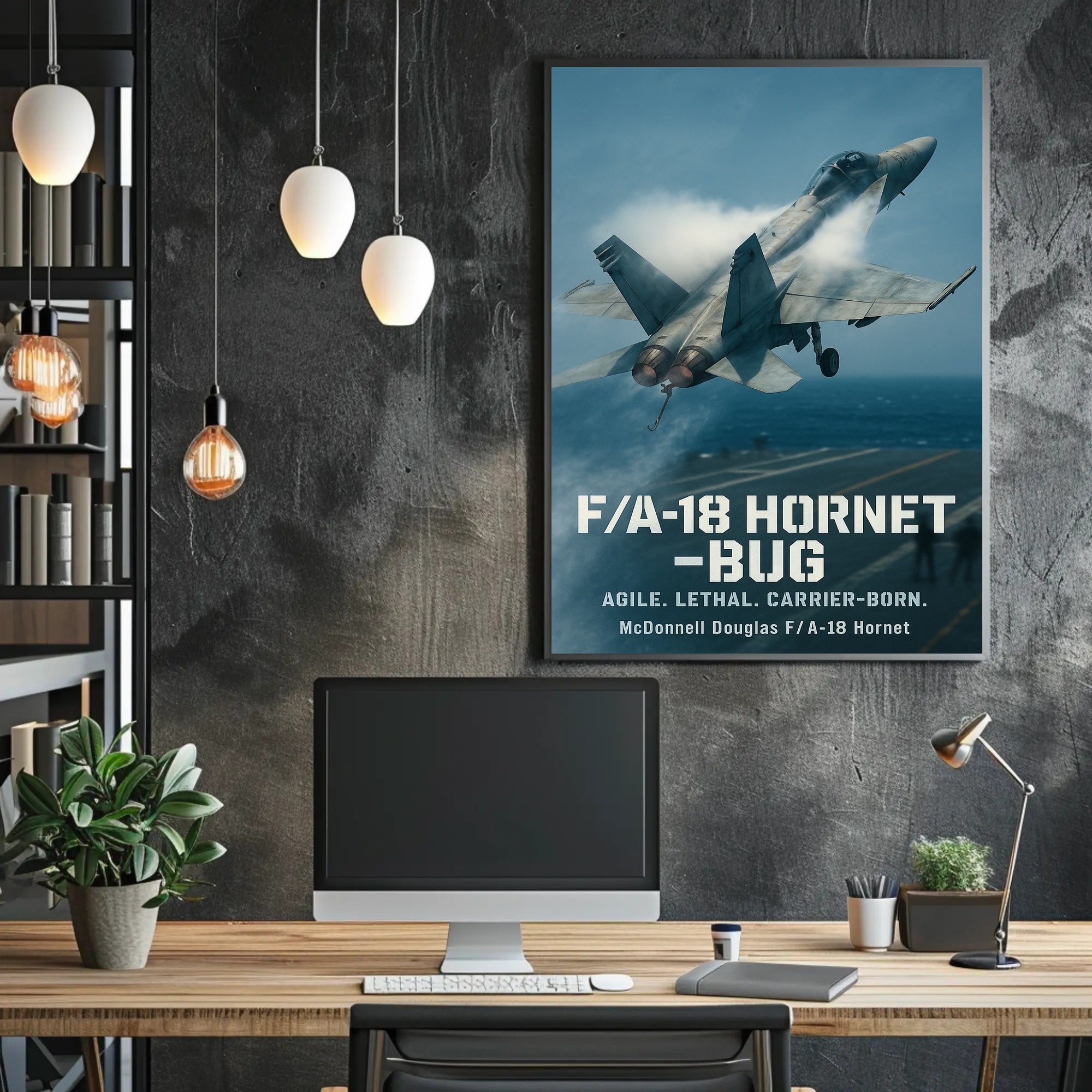 F/A-18 Hornet Athletic Poster