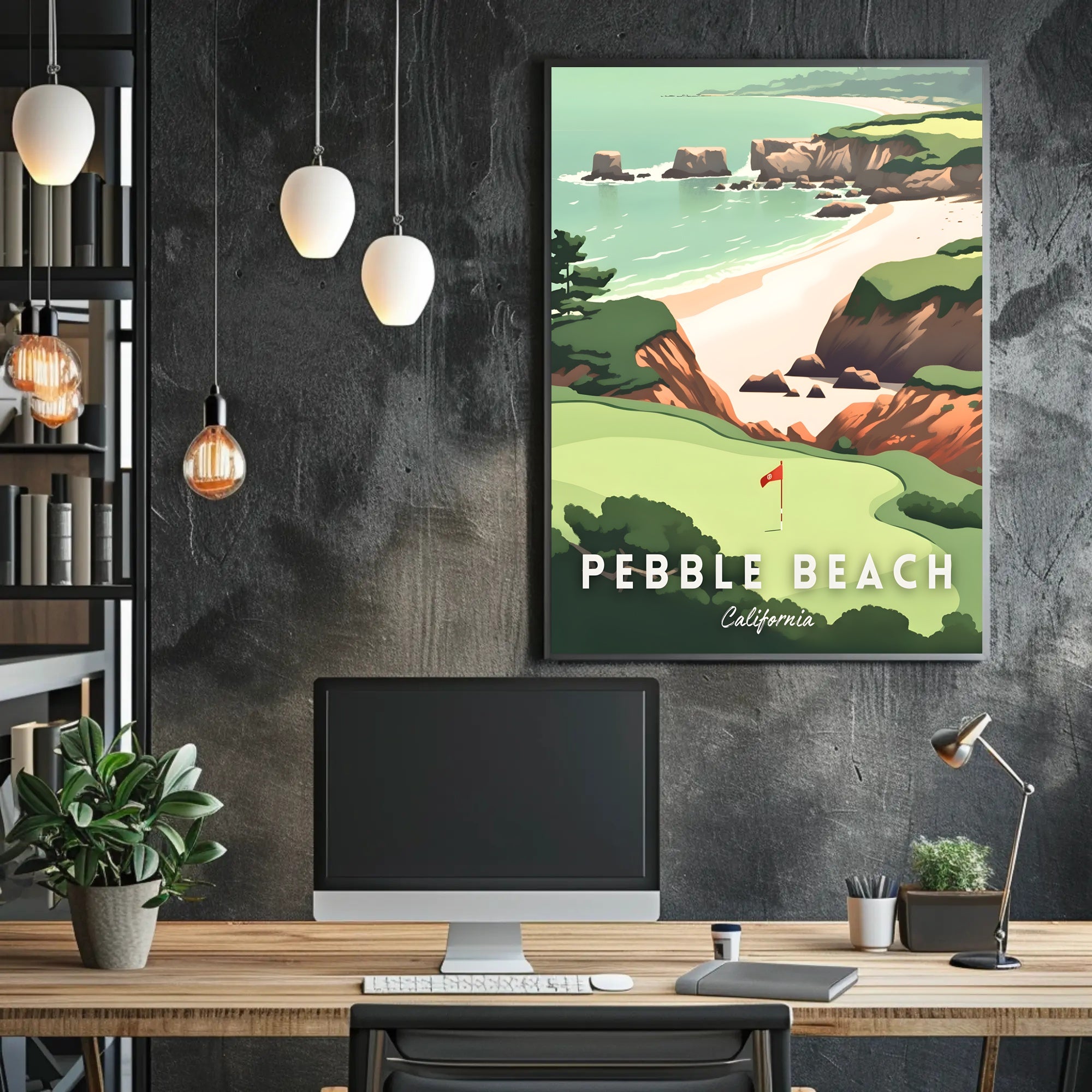 Pebble Beach Scenic Poster