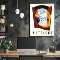 Skiing in Austria Poster PosterGoat
