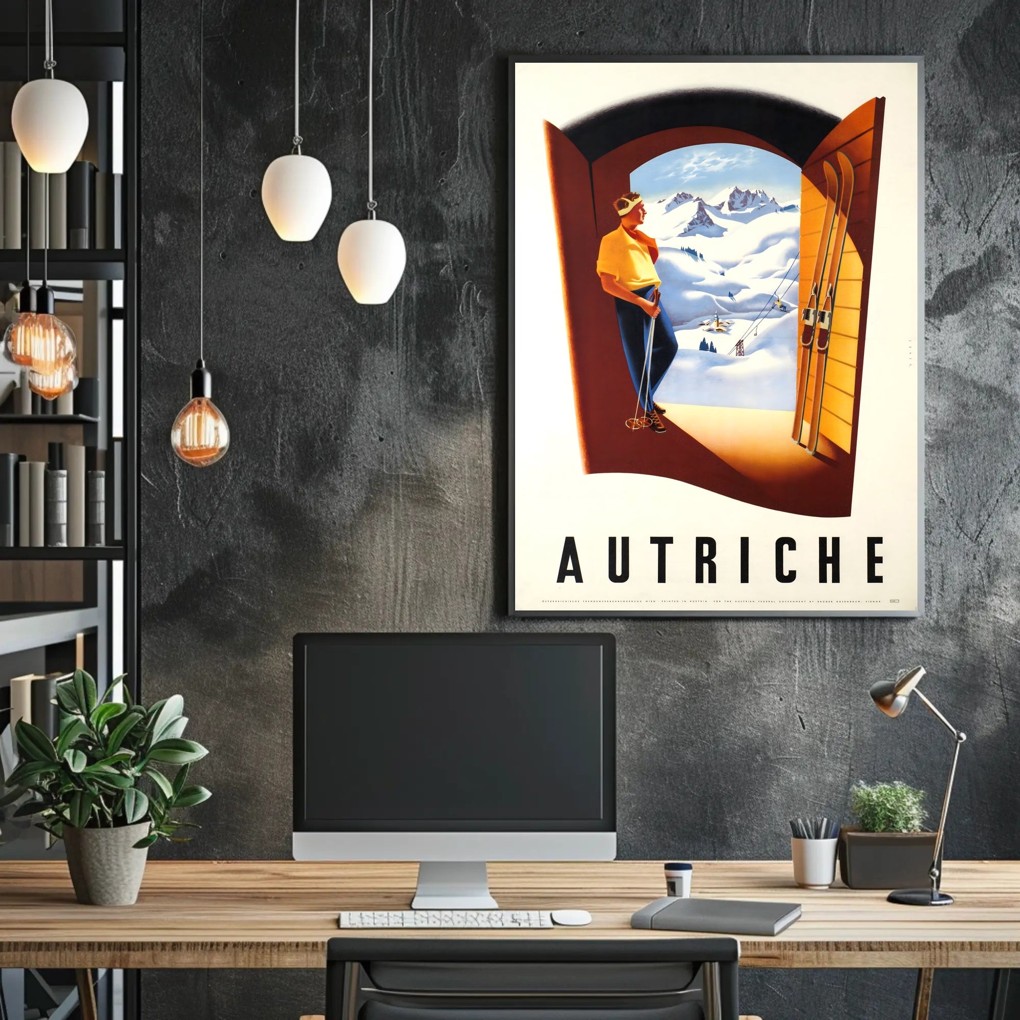 Skiing in Austria Poster PosterGoat