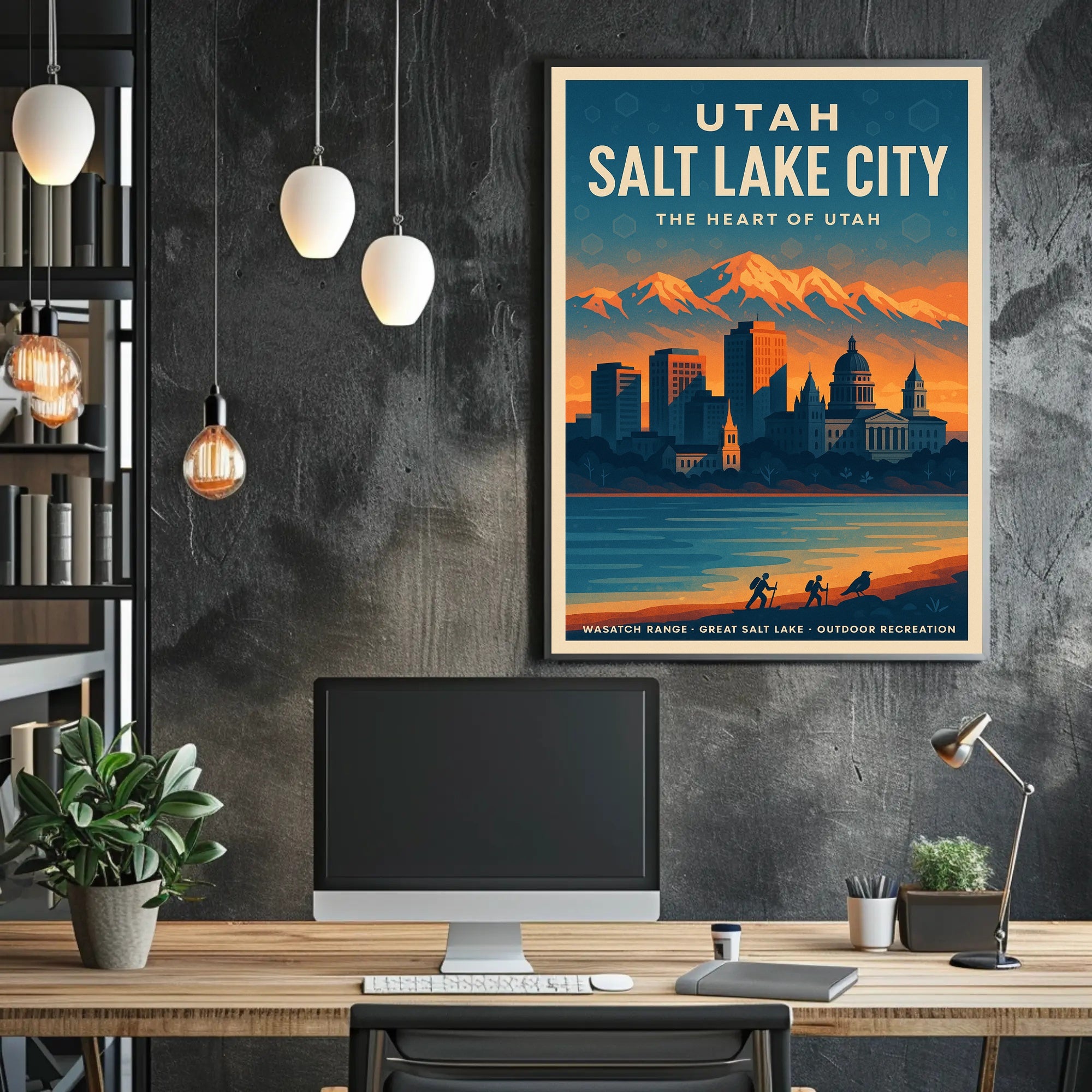 Salt Lake City Scenic Travel Poster PosterGoat
