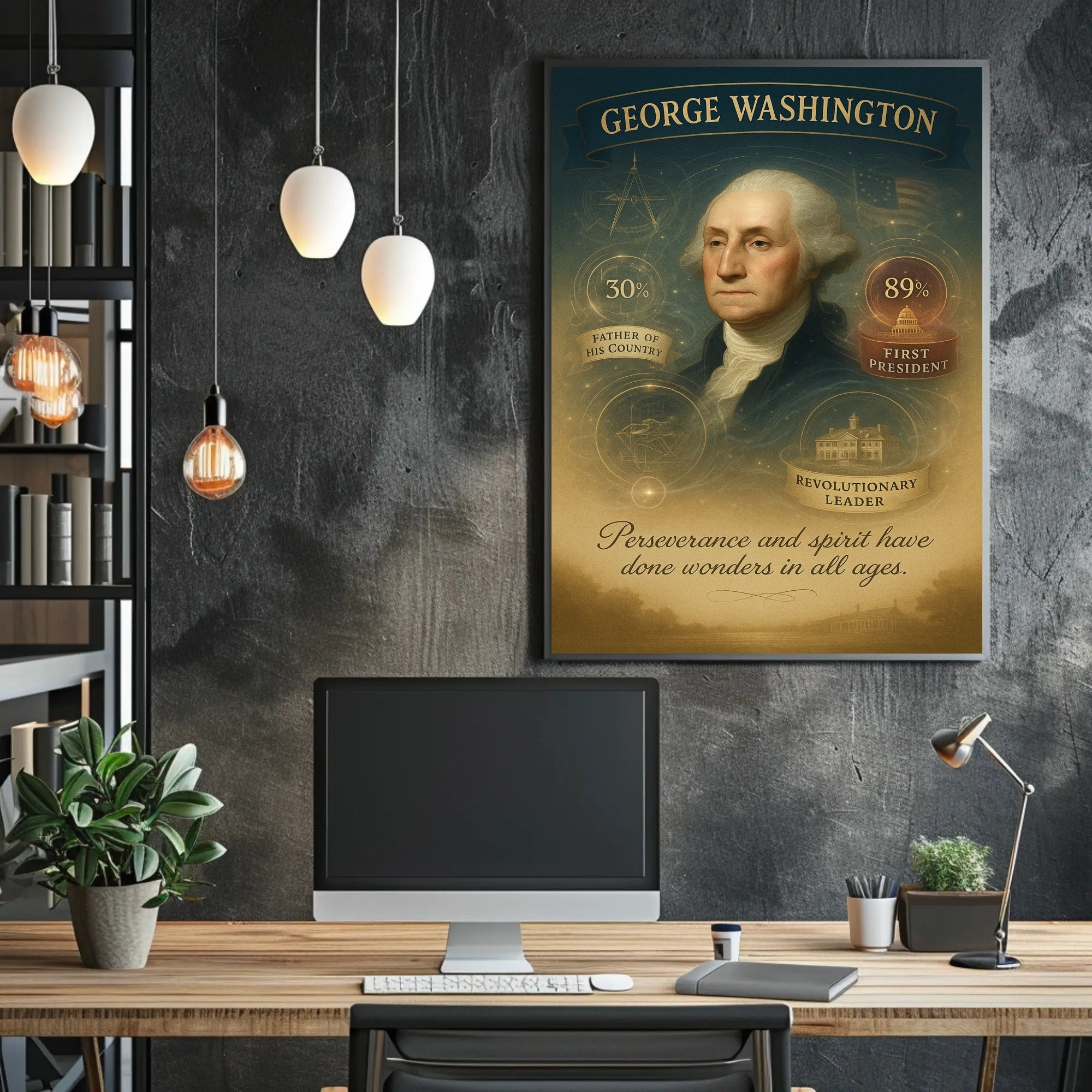 George Washington First President Poster
