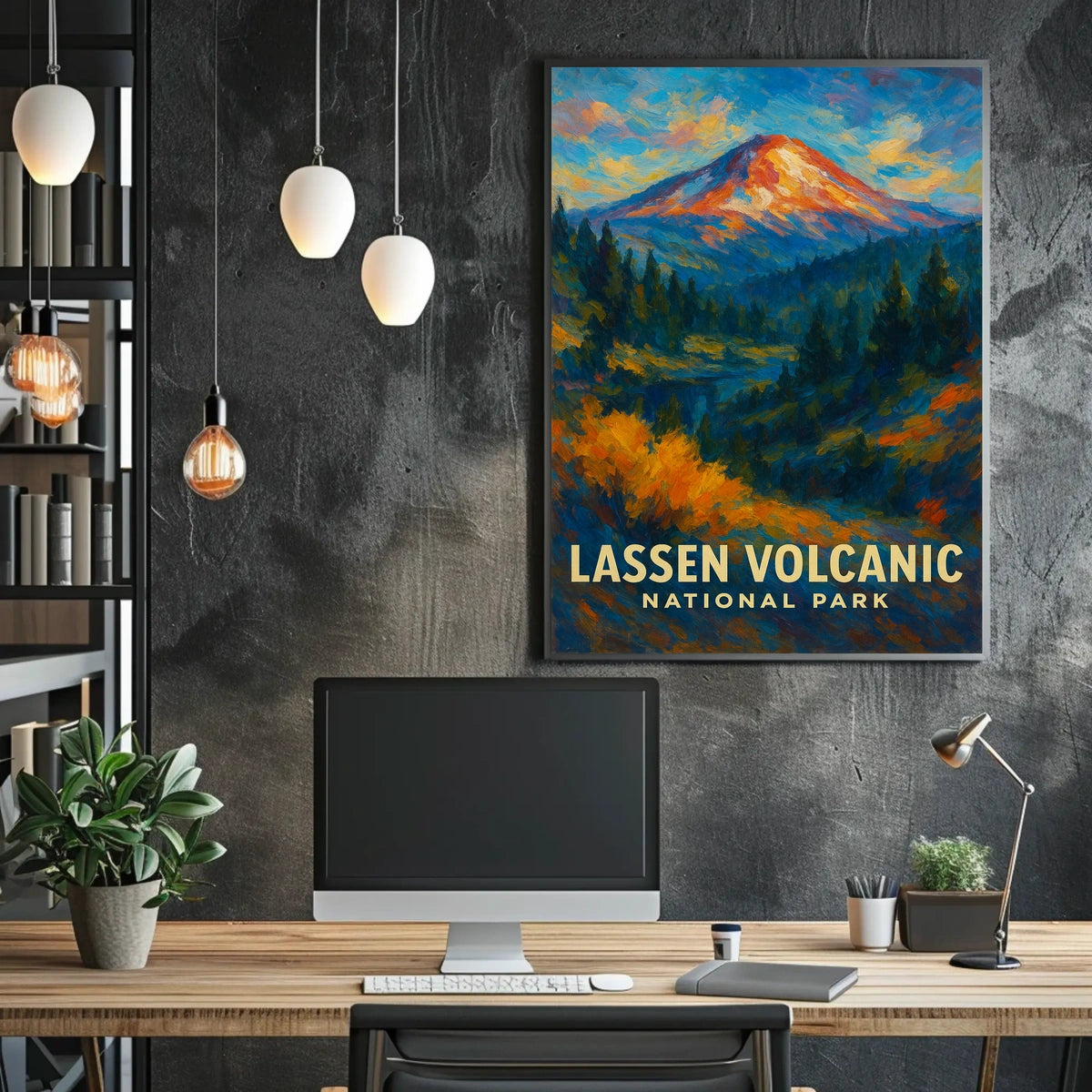 Lassen Volcanic National Park Poster Wall Art Print
