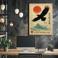 Glacier National Park Artistic National Park Poster