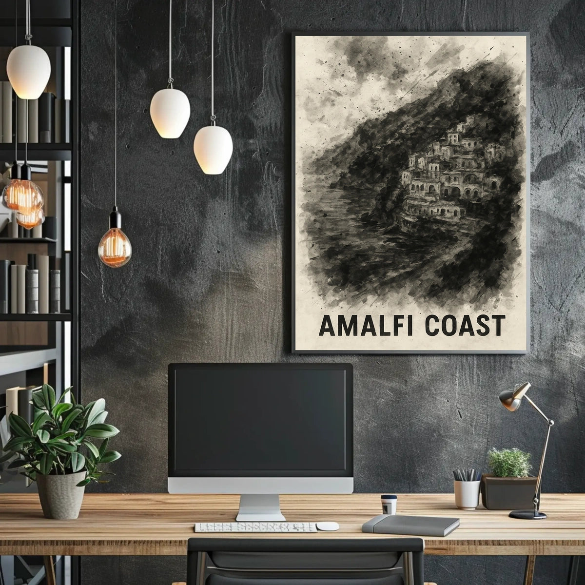 Amalfi Coast Poster Wall Art 18x24 Travel Decor Collection