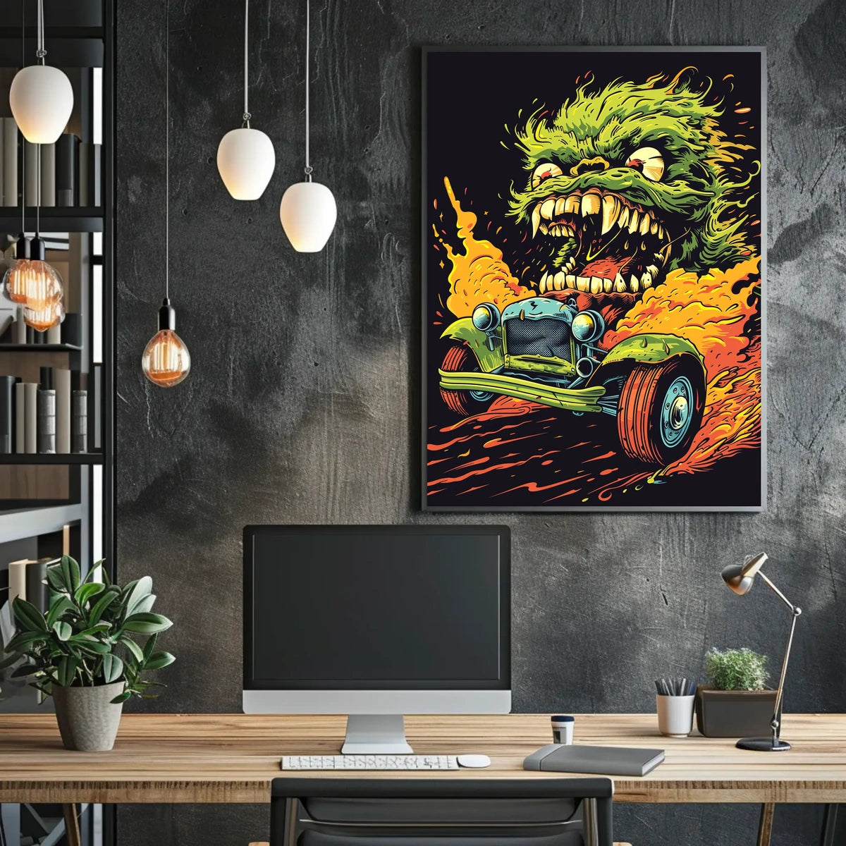 Monster On Wheels Poster