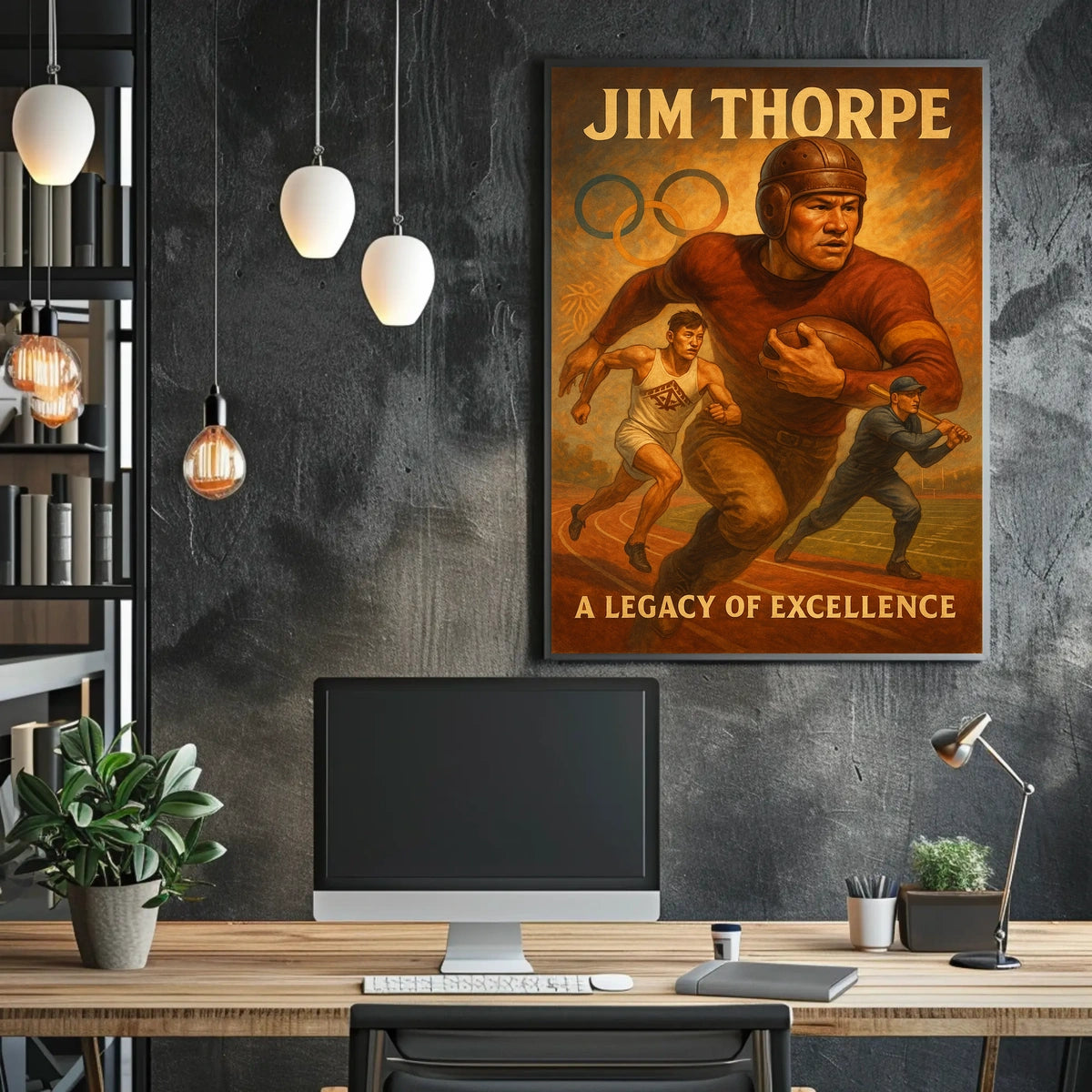 Celebrating a Sports Legend Jim Thorpe Poster