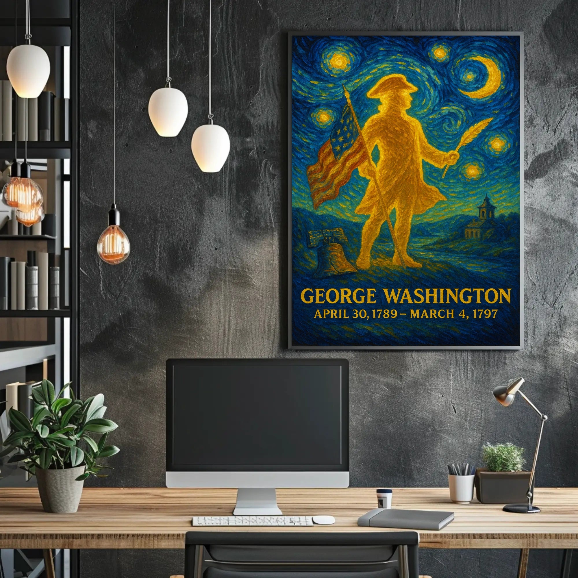 George Washington Patriotic Vintage Historical Poster