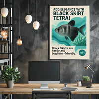 Add Elegance with Black Skirt Tetra Poster