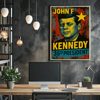 John F. Kennedy 35th President of the United States Graffiti Pop Art Poster